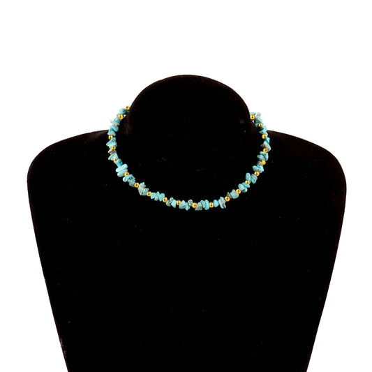 Green Choker Adjustable Irregular Crystal Bead Necklace