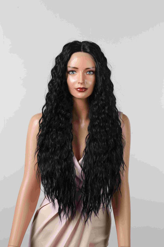 Wigs lace wigs T part curly wave  Long Synthetic 30inch