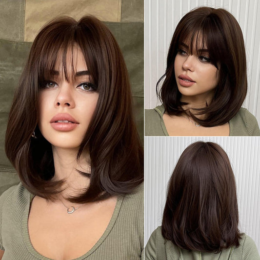 Wigs Short Bob straight wigs Synthetic 14inch