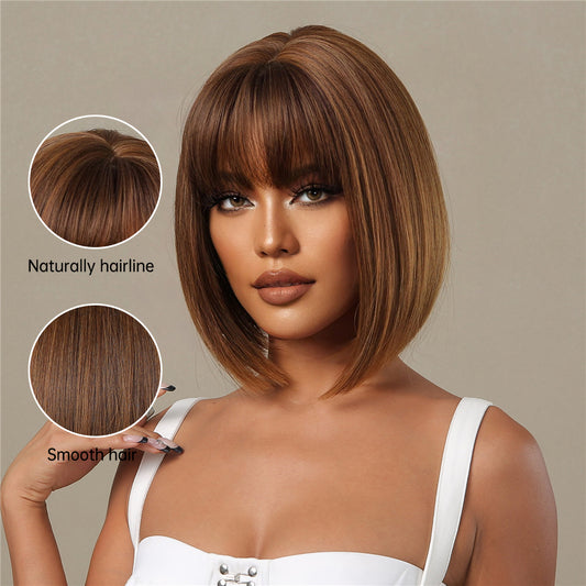 Wigs lace wigs Bob Short straight style Synthetic 12inch