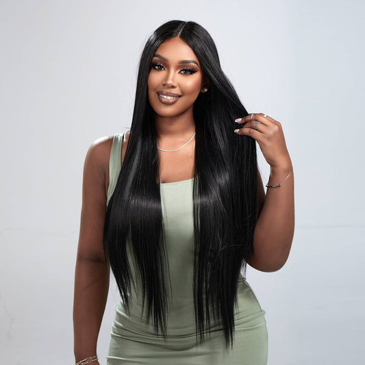 Wigs lace wigs T part Long straight Synthetic 30inch