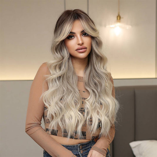 Wigs wear go body wave wigs Blonde long Synthetic 26inch