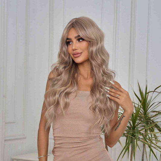 Wigs wear go wigs long body wave blonde Synthetic 28inch