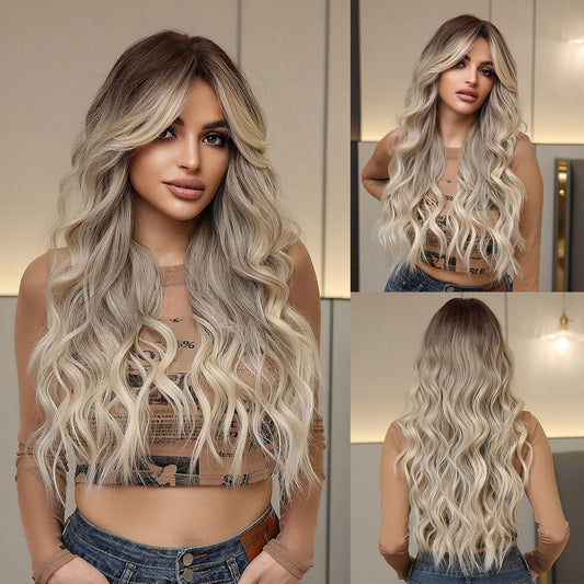 Wigs wear go body wave wigs Blonde long Synthetic 26inch