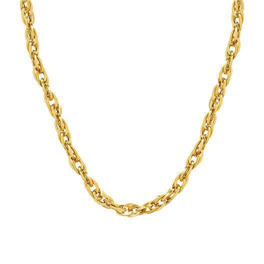 Gold Plate Cable Chain Toggle Clasp Necklace