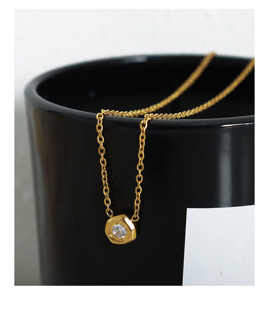 Minimalist Zircon Pendant Necklace