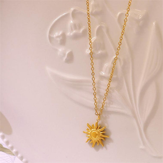 Sunflower pendant necklace