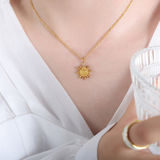 Sunflower pendant necklace