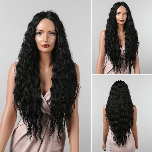 Wigs lace wigs T part curly wave  Long Synthetic 30inch