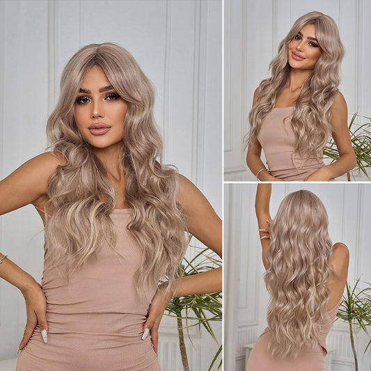 Wigs wear go wigs long body wave blonde Synthetic 28inch