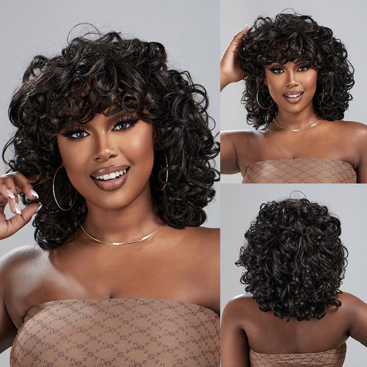 Wigs  Bob wig Natural Black Synthetic Short 14inch