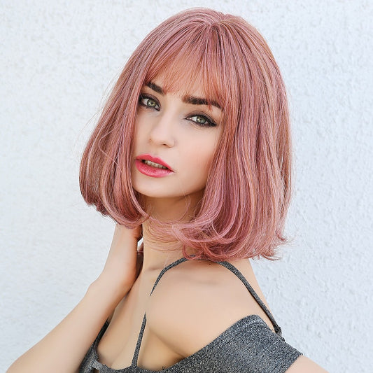 Wigs Short Bob straight wigs Synthetic 14inch