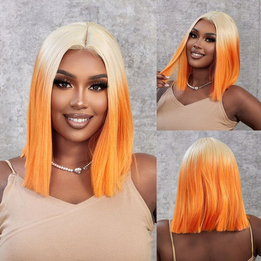 Wigs lace wigs Bob short straight style Synthetic 16inch